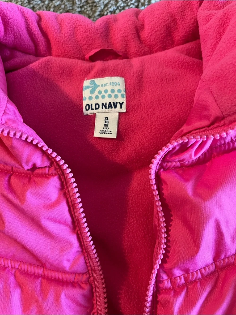 Old Navy Hot Pink Puffer Vest